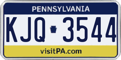 PA license plate KJQ3544