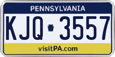 PA license plate KJQ3557