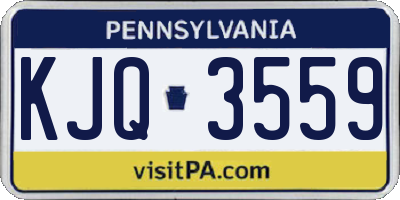 PA license plate KJQ3559