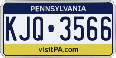 PA license plate KJQ3566