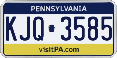 PA license plate KJQ3585
