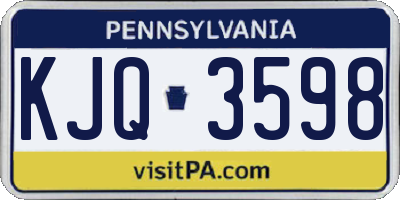 PA license plate KJQ3598