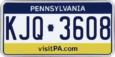 PA license plate KJQ3608