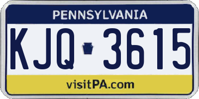 PA license plate KJQ3615