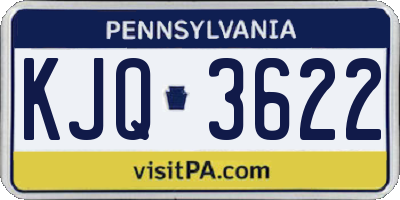 PA license plate KJQ3622