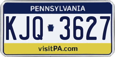 PA license plate KJQ3627