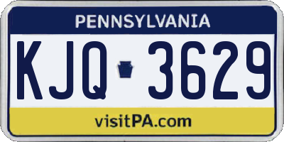 PA license plate KJQ3629