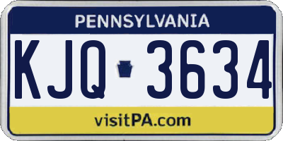 PA license plate KJQ3634