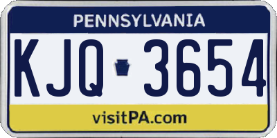 PA license plate KJQ3654