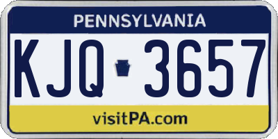 PA license plate KJQ3657