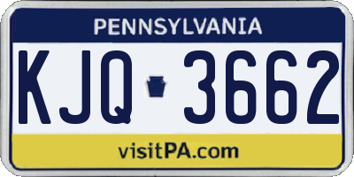 PA license plate KJQ3662