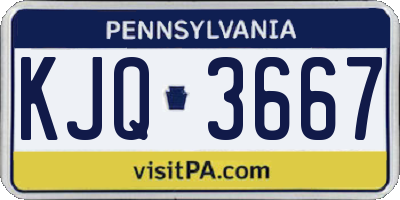 PA license plate KJQ3667