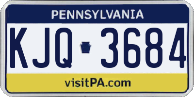 PA license plate KJQ3684