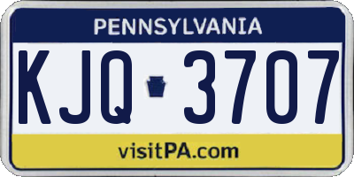 PA license plate KJQ3707