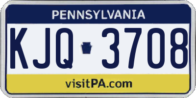 PA license plate KJQ3708
