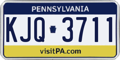 PA license plate KJQ3711