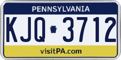 PA license plate KJQ3712
