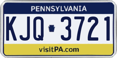 PA license plate KJQ3721