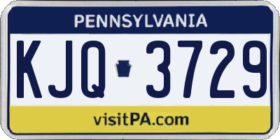PA license plate KJQ3729