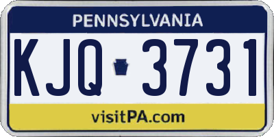 PA license plate KJQ3731