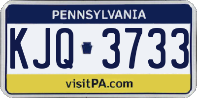 PA license plate KJQ3733