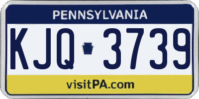PA license plate KJQ3739