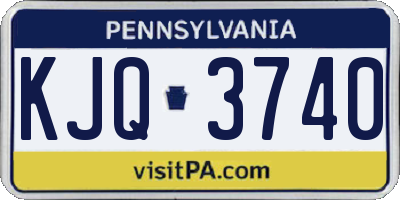 PA license plate KJQ3740
