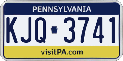 PA license plate KJQ3741