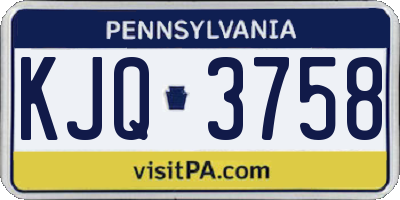 PA license plate KJQ3758