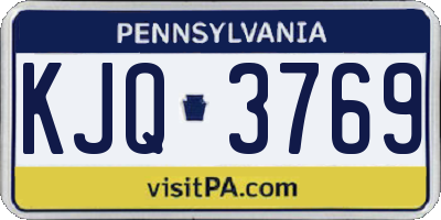 PA license plate KJQ3769