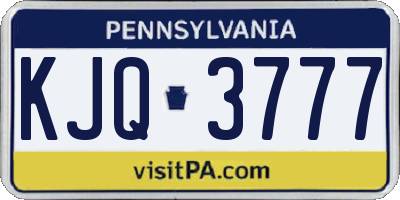 PA license plate KJQ3777