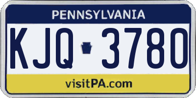 PA license plate KJQ3780