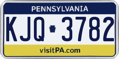 PA license plate KJQ3782