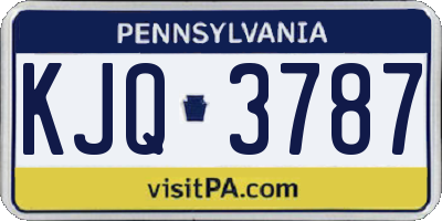 PA license plate KJQ3787