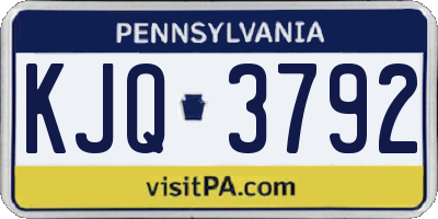 PA license plate KJQ3792