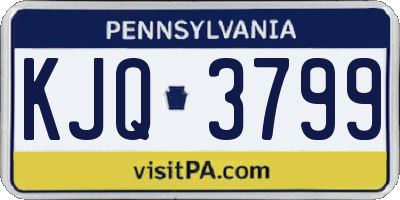 PA license plate KJQ3799