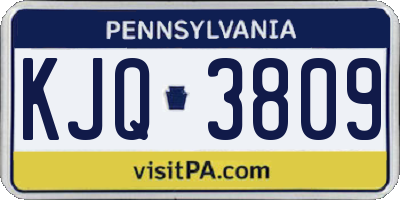 PA license plate KJQ3809