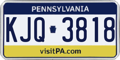 PA license plate KJQ3818
