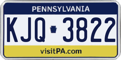 PA license plate KJQ3822