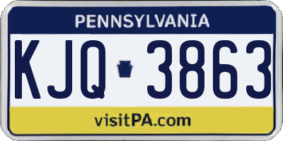 PA license plate KJQ3863