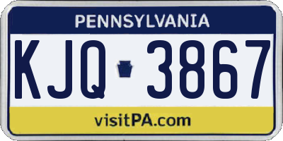 PA license plate KJQ3867