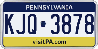 PA license plate KJQ3878