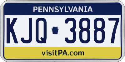 PA license plate KJQ3887