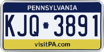 PA license plate KJQ3891