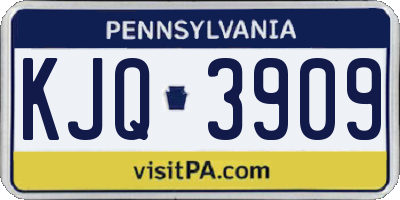PA license plate KJQ3909