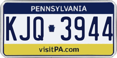PA license plate KJQ3944