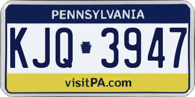 PA license plate KJQ3947