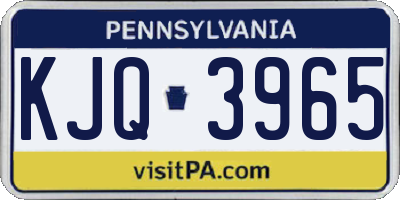 PA license plate KJQ3965