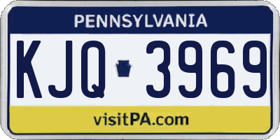 PA license plate KJQ3969