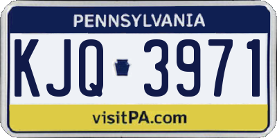 PA license plate KJQ3971